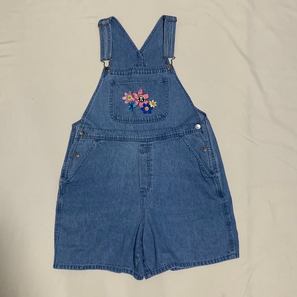 Vintage Big Dogs Denim Overall Shorts